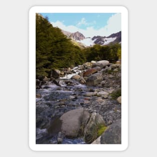 A rushing mountain stream Sticker